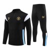 Manchester City Quarter Zip Trenings Collegegenser Set 23-24 Svart - Herre